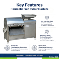 Horizontale Jujube-slagmachine 304 roestvrijstalen fruitpulpermachine Jujubepasta