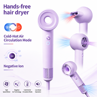 Sèche-cheveux ionique haute vitesse 1600W avec moteur AC 110000 tr/min, OEM ODM, marque privée, ions négatifs, couleur personnalisée, thermostat NTC, usage domestique