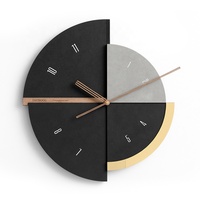 Chemise émetteur doog — horloge murale de couleur auto-planche MDF, accessoire de décoration de Restaurant, horloge artistique, minimaliste et moderne, Style créatif
