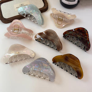 Pince à cheveux semi-circulaire en acétate, pinces à cheveux néon tendance pour femmes, pinces à cheveux incassables et solides pour cheveux épais - Product Image 3