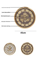 Jam Dinding Mekanik 45cm Desain Baru Mewah Kreatif Dinamis Industrial Needle Silent Dekorasi Rumah