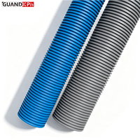 Conduit radial semi-rigide en HDPE de 90 mm, tuyau d'air frais aseptique écologique, tuyau de ventilation flexible ondulé