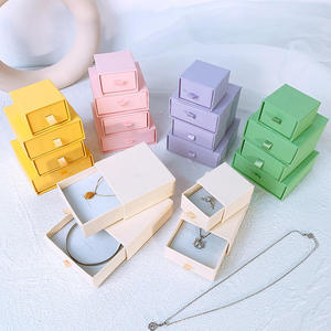 Custom Logo Sliding Drawer Jewelry Packaging <b>Box</b> for Necklace Bracelet Rings Premium Paper Cardboard <b>Gift</b> <b>Box</b> - Product Image 4