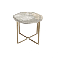 Table basse en marbre gris-Table basse de salon moderne blanche centrale-Centre circulaire-Table basse de salon moderne