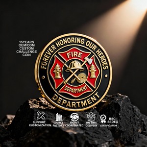 Moneda Conmemorativa Personalizada para Líder de Equipo de Bomberos, con Logotipo Personalizado, Oración, Valentí<span class=keywords><strong>a</strong></span>, Desafío de Levantar <span class=keywords><strong>la</strong></span> <span class=keywords><strong>Esperanza</strong></span> - Product Image 1