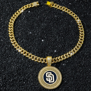 Hot Selling Unique Popular Geometric Circular Letter Pendant Necklace Hiphop Style Men's Necklaces Fashion Jewelry Wholesale - Product Image 4