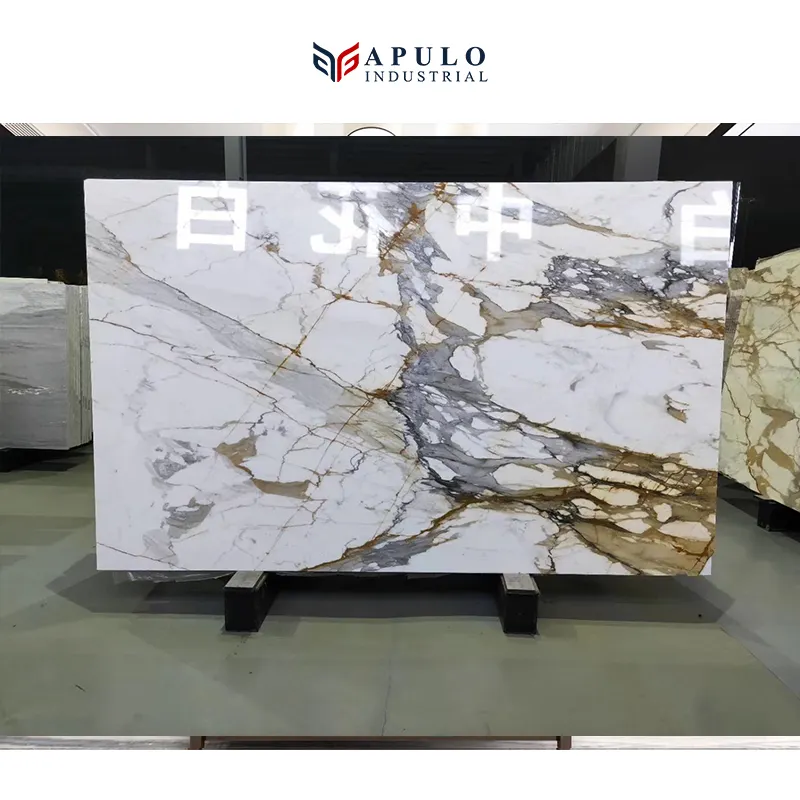 ราคาถูกราคาCalcatta Gold Borghini Marble Bianco Carraraสีขาวหินอ่อนกระเบื้อง3X6 18X18 Calacata Goldหินอ่อน