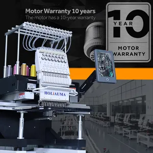 10 tahun motor HO1501N-AI kepala tunggal mesin bordir terkomputerisasi untuk topi datar 3D logo Cina top mesin bordir untuk dijual
