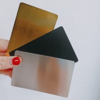 Cartes vierges en métal en acier inoxydable 304 bon marché pour graver/cartes de visite en métal personnalisées