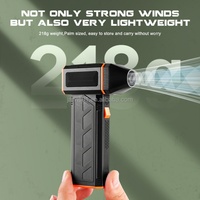 Ventilador Portátil USB Mini de Mano, 110000 RPM, Motor sin Escobillas, 3 Velocidades, Luz LED, Compatible con Coche, Alimentado por Batería, Viento Fuerte, Uso Doméstico