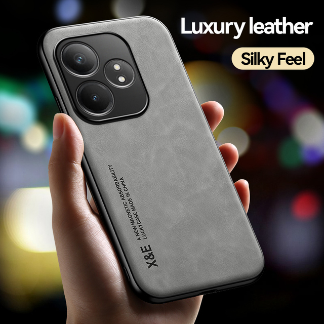 For Oppo Realme GT Neo 6 Neo6 6T Neo6 GT6 GT2 Master Explorer GT7 Pro Back Cover Coque Shockproof Sheepskin Leather Phone Case