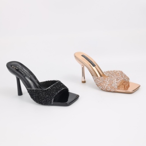 Nouvelles sandales d'été 2026 pour femmes, transparentes, à bout carré, ornées de strass, talons hauts scintillants à une bride en cristal - Product Image 3