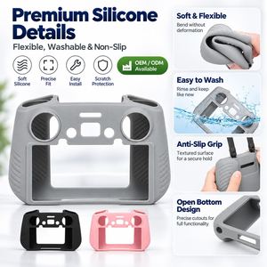Étui en silicone LA TongInno pour télécommande de drone RC1/2 avec protection d'écran et accessoires - Product Image 2