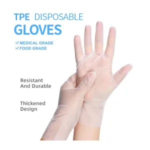 Guantes médicos para el hogar, manoplas desechables para limpieza de platos de bebé, color azul, para limpieza Dental, mecánico, barato