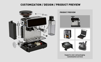 ANBOLIFE Máquina de Café Compacta con Extracción en Frío y Funcionamiento Silencioso, Concepto de Cafetería en Casa, para Lattes y Cappuccinos con Molinillo Integrado