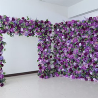 T27 mariage Floral toile de fond Arrangements de fleurs artificielles fleur lilas qualité fleur centres de table violet Floral arc pour la décoration