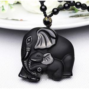 Мужское ожерелье с кулоном из черного натурального камня - Product Image 3