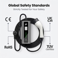Chargeur de véhicule électrique portable WiFi TUYA App Plug and Play Type 2 16A à courant réglable