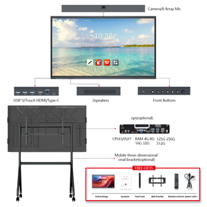 Qde 55 65 75 86 98 110 Inch Thông Minh Bảng Tương Tác 4K HD Hội Nghị Hiển Thị Với Dual OS Cho Doanh Nghiệp - Product Image 3