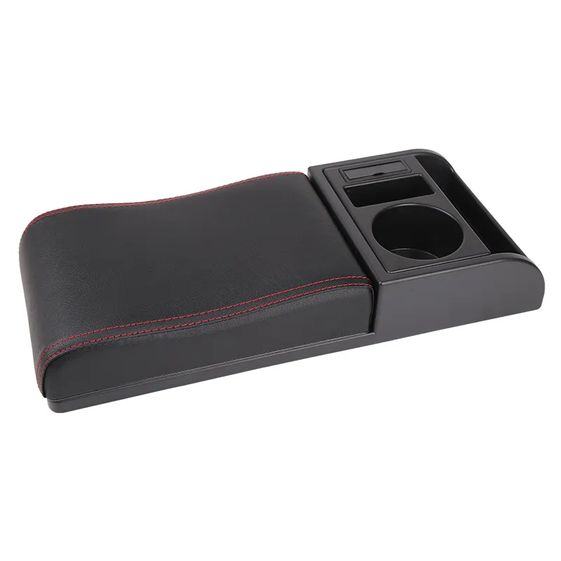 Capa para console de carro universal, design de curvle para suv, cotoveleira, suporte para braço, almofada com suporte de copo