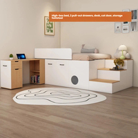 Lit Tatami Multifonctionnel Personnalisable avec Armoire de Rangement en Bois, Design Moderne pour École, Hôpital, Hôtel, Meubles de Chambre d'Enfant