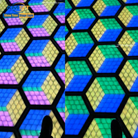 Pista de Baile LED 3D con Forma de Cubo Mágico Hexagonal Triangular, RGB DMX512 con IP33 y Asistente de Google para Discotecas y Bares