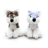 Jouets en peluche multi-poses pour chats et chiens-assis/debout/couché éléphant loup suricate animaux