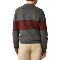 Pull en maille personnalisé pour homme, mélange de laine, col en V, anti-plis, anti-rétrécissement, décontracté, haute qualité, style preppy, pour le week-end, automne