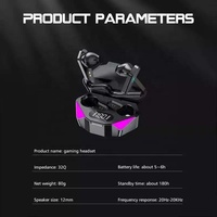 Écouteurs Gaming Sans Fil True Wireless X15 Pro Intra-Auriculaires avec Réduction de Bruit