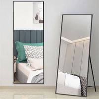 Miroir sur pied moderne sur mesure en alliage d'aluminium, grand format, pleine longueur, de haute qualité, épaissi, pour la décoration contemporaine du salon