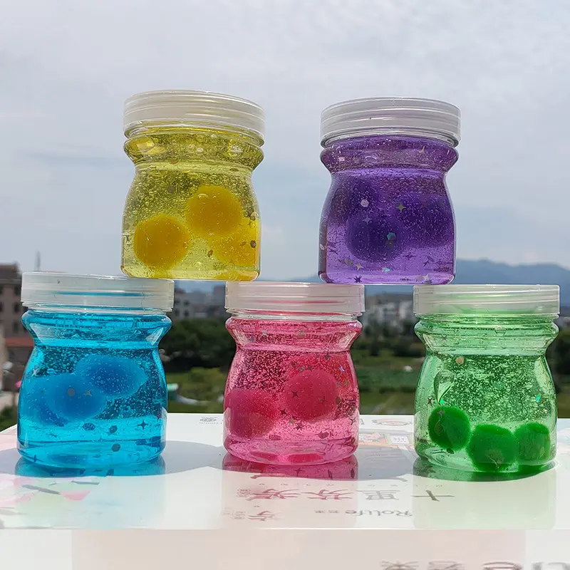 Slime kristal untuk anak perempuan mainan anak-anak Slime kubus jeli Biru Blueberry kelap-kelip Antistress Slime Kit anak-anak mainan pereda sensorik
