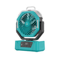 Ventilador de Exterior de Larga Duración de 20000 mAh, Ventilador de Carpa Portátil Recargable con Gancho para Colgar, Ventilador de Refrigeración para Camping con Alimentación USB