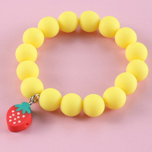 Set di Braccialetti per Bambini Fornitura Diretta dalla Fabbrica, Semplici e Carini con Perline in Ceramica Morbida a Forma di Frutta, Personalizzabili - Product Image 2