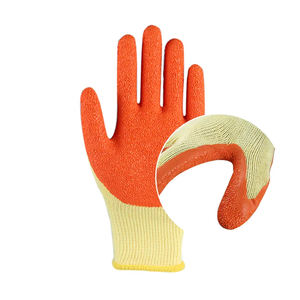 Gants de sécurité de travail enduits de <span class=keywords><strong>latex</strong></span> froissé de coton naturel résistant de 10G - Product Image 6