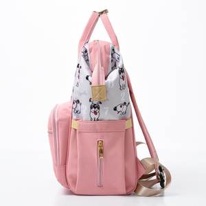Zaino Fasciatoio Grande Capacità per Mamme, Design Cartoon Rosa, Borsa da Viaggio per Neonati e Maternità - Product Image 3