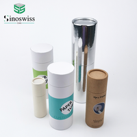 Boîte d'emballage cylindrique en carton recyclable et écologique avec impression évanescente et design réutilisable