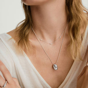 Collar con colgante llamativo de plata <span class=keywords><strong>2025</strong></span>, joyería de moda personalizada, precio al por mayor, 925, - Product Image 2