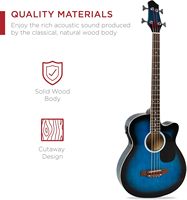 Huasheng OEM Top Instruments de musique professionnels 6 cordes guitare acoustique bleue pour étudiant adulte débutant