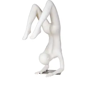Nuovo Design astratto salita giù manichino bianco opaco femminile elegante manichino sportivo Yoga