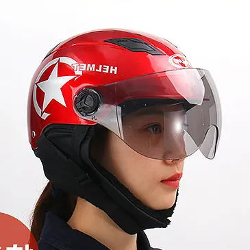 Casque de moto électrique pour filles, ouvert au visage, avec logo personnalisé, collection 3/4