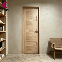 Kit de portes de chambre en bois massif chêne blanc pré-montées, finition moderne personnalisée pour maison et appartement