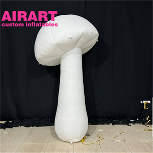 Hongo Inflable Blanco Iluminado con LED, Decoración de Hongo Inflable con Cabeza Inclinada para Fiestas - Product Image 5