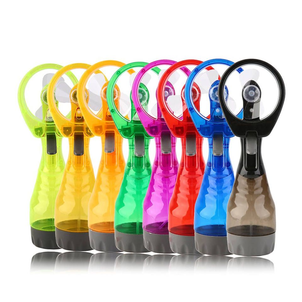 Portable Handheld Mini Water Spray Fan Summer Outdoor Travel Cooling Misting Spray Bottle Fan