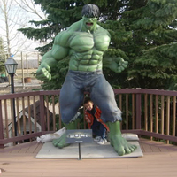 Statue Hulk en fibre de verre grandeur nature Statue de haute qualité Statue Hulk Spiderman grandeur nature à vendre