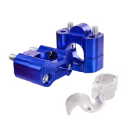 Klem Setang Motor Custom CNC Machining & Wire EDM, Adaptor Riser untuk Dirt Bike, Anodisasi Hitam