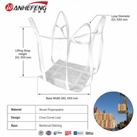 Sangles de liaison 100*100*130cm en PP tissé souple pour palettes, à quatre boucles, pour chariots élévateurs, transport de marchandises en vrac, sac de levage