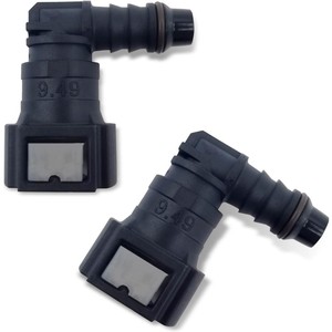 Automotive Fuel Line <b>Connector</b> 9.49 Id8 90 Degree <b>Quick</b> Connect Plastic Black For Gasoline Diesel Ethanol - Product Image 1