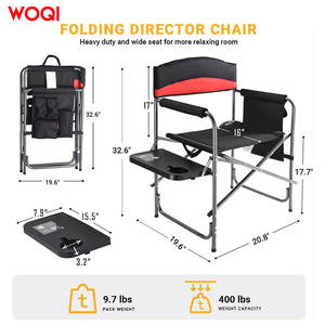 เก้าอี้สนามพับได้ Woqi โครงอะลูมิเนียม พกพาสะดวก พร้อมถาดวางของ สำหรับตั้งแคมป์และปิกนิก - Product Image 3