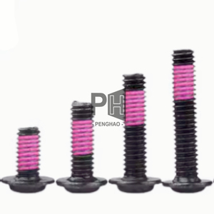 304 vis cruciformes à tête ronde en acier inoxydable rondelle à bride galvanisée noircissement 360 degrés rose adhésif Anti vis Nylock lâches - Product Image 5