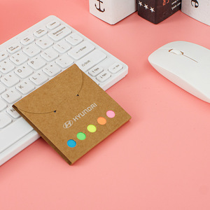 Supply of kraft paper multi-color striped <b>sticky</b> <b>notes</b>, multi-use colored index stickers, and logo printing available. - Product Image 2
